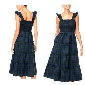 J. Crew Factory Smocked midi dress